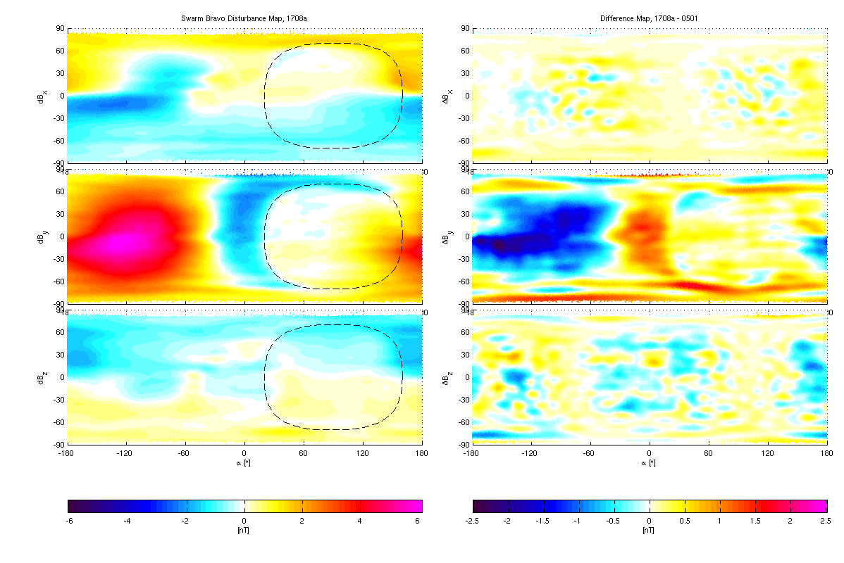 Maps of dBsunSwarm Bravo